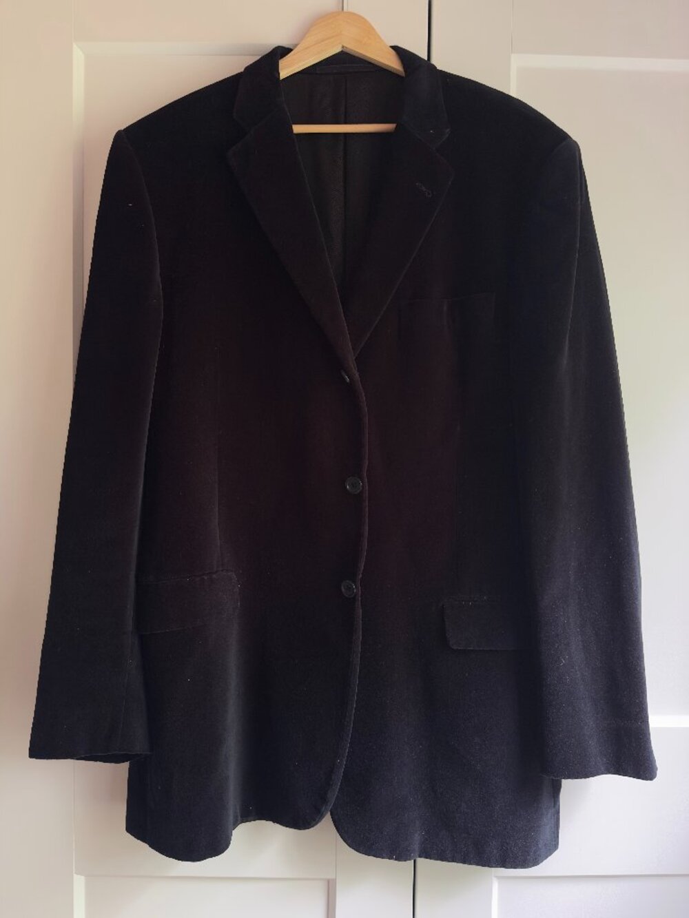 Burberry London 100% Cotton Velvet Blazer Single Breasted 3-Button Blazer 3XL